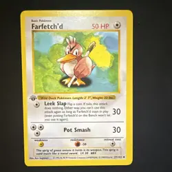 Pokemon Farfetch'd Base Set (Shadowless) 027/102 50 HP Uncommon 1st Edition Eng… - Image 1