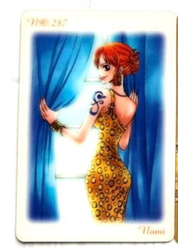 PREORDER Very Rare Nami No.287 Japanese One Piece Gumica Card - Image 1