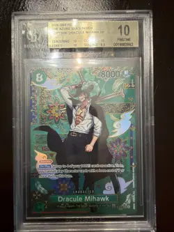 BGS 10 Dracule Mihawk - OP12-030 (SP) OP14 The Azure Sea's Seven BGS 10 PRSTINE - Image 2