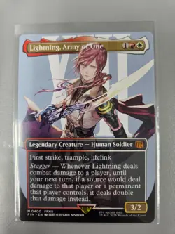 Lightning, Army of One (Borderless) - Final Fantasy - Magic MTG NM - Image 1
