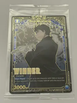 Union Arena Roy Mustang Alternate Art Winner Foil UEPR/FMA-1-053 (Sealed) - Image 1