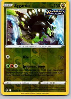 ZYGARDE 118/203 EVS EVOLVING SKIES POKEMON CARD TCG LP 2021 HOLO - Image 2