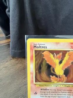 Pokemon Moltres Fossil Holo Rare Unlimited 12/62 1999 English 70 HP Card - Image 2