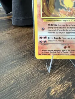 Pokemon Moltres Fossil Holo Rare Unlimited 12/62 1999 English 70 HP Card - Image 4