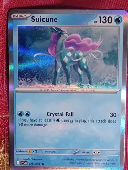 Hologram Foil Rare Suicune 026/094 Phantasmal Flames Pokemon Pokemon tcg card - Image 1