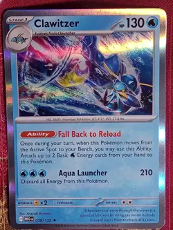 Hologram Foil Rare Clawitzer 038/132 MEga Evolution Pokemon Pokemon tcg card - Image 1