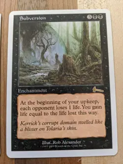 MTG Subversion-x2-Urza's Legacy 68/144 Regular Rare, VLP - Image 4