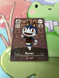 #201 Rover AUTHENTIC Nintendo Animal Crossing Amiibo NFC Card Series 3 - Image 1
