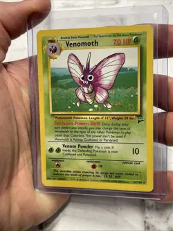 Pokemon Venomoth 31/130 Rare Base Set 2 Pokemon 2000 Vintage WOTC Card TCG MP+ - Image 2