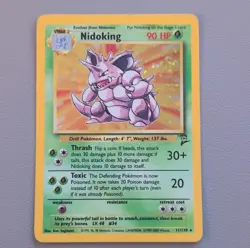 Pokemon Nidoking Base Set 2 Holo Rare Card 11/130 Stage 2 2000 90 HP Wizards - Image 1