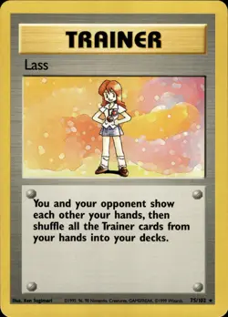 Pokemon TCG Card WOTC Vintage Wizards Lass 104/130 Base Set 2 104/130 - Image 1