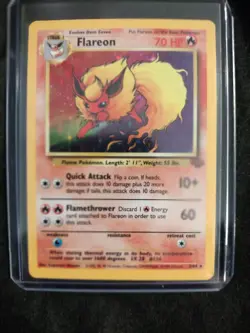 Pokemon TCG Flareon 1st Edition 3/64 Rare Holo 1999 Jungle Set WOTC Pokemon Card - Image 1