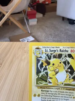 Pokemon Card Lt. Surge's Raichu Gym Challenge 11/132 Holo Unlimited Holo - Image 2