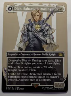 DION, BAHAMUT'S DOMINANT Borderless - Final Fantasy MTG Magic: the Gathering - Image 1