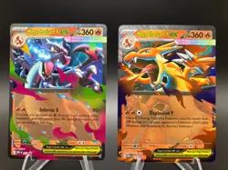 Mega Charizard X and Y EX Cards Holo English 029 & 030 Black Star Promo New NM+ - Image 1