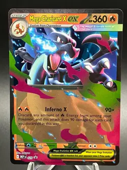 Mega Charizard X and Y EX Cards Holo English 029 & 030 Black Star Promo New NM+ - Image 2