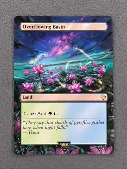 Overflowing Basin MTG Final Fantasy Commander Hand Painted Extended Altered Art - Image 1