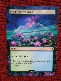 Overflowing Basin MTG Final Fantasy Commander Hand Painted Extended Altered Art - Image 2
