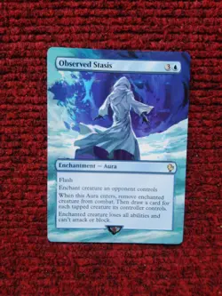 Observed Stasis MTG Final Fantasy Commander Hand Painted Borderless Altered Art - Image 2