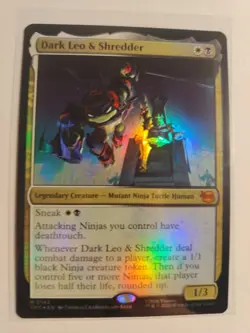 Mtg Dark Leo & Shredder [Teenage Mutant Ninja Turtles] Foil Near Mint 142 - Image 1