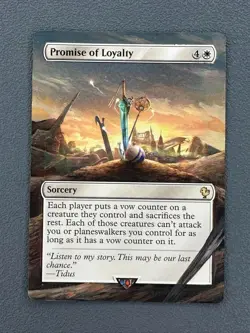 Promise of Loyalty MTG Final Fantasy Commander Hand Painted Extended Altered Art - Image 1
