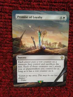 Promise of Loyalty MTG Final Fantasy Commander Hand Painted Extended Altered Art - Image 2