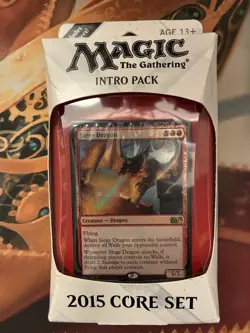 MTG Magic 2015 Core Set Intro Pack FLAMES OF THE DRAGON English Sealed - Image 1