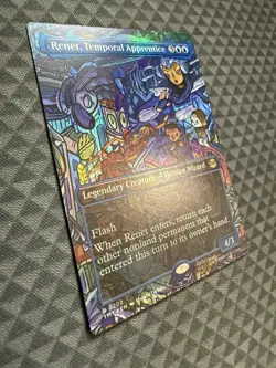 MTG Renet, Temporal Apprentice #0202 Foil Borderless Rare TMNT (TMT) - Image 2