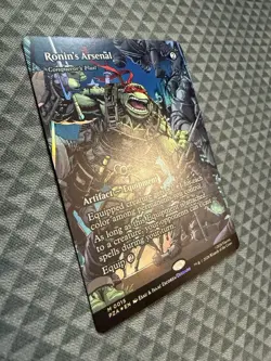 MTG Ronin’s Arsenal #0015 Foil Borderless Mythic TMNT Source Material (PZA) - Image 2