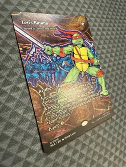 MTG Leo’s Katana #0018 Borderless Mythic TMNT Source Material (PZA) - Image 2