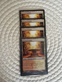 MTG Lot Ajani Nacatl Pariah + 4 Sacred Foundry + 3 Fear of Missing Out NM - Image 1