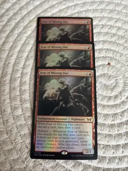 MTG Lot Ajani Nacatl Pariah + 4 Sacred Foundry + 3 Fear of Missing Out NM - Image 3