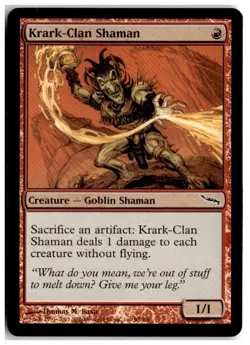 MTG Foil Krark-Clan Shaman - Mirrodin Moderately Played English - Image 1