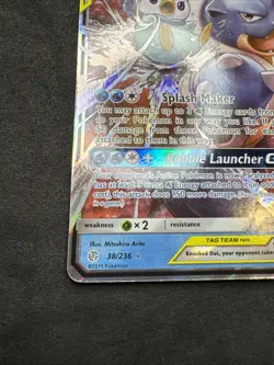 Pokemon Blastoise & Piplup GX 38/236 Sun And Moon Cosmic Eclipse Tag Team - Image 5