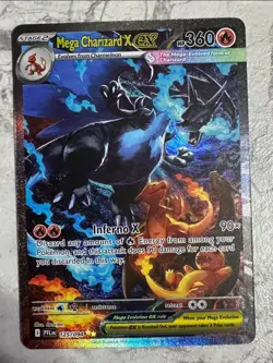 2025 Pokemon Mega Evolution Phantasmal Flames Mega Charizard X EX #125/094 - Image 2