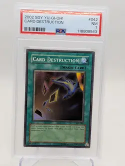 CARD DESTRUCTION SUPER RARE 2002 YUGIOH STARTER DECK: YUGI PSA 7 - Image 1