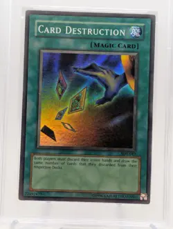 CARD DESTRUCTION SUPER RARE 2002 YUGIOH STARTER DECK: YUGI PSA 7 - Image 2