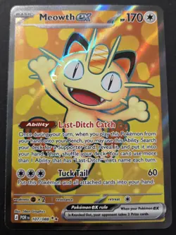 Pokemon TCG: Perfect Order - Meowth EX (107/088) Full Art Rare Holo - Image 1