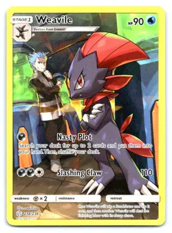 Weavile (Secret) Pokemon Secret Rare SM - Cosmic Eclipse 238/236 - Image 1