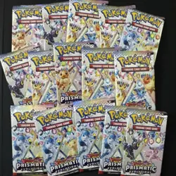 Prismatic Evolutions Booster Pack Lot of 15 FACTORY SEALED PACKS Pokemon TCG - Image 1