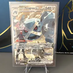 Pokemon Steven's Metagross EX 289/217 ASC Rare Full Art Holo English 340 HP 2023 - Image 1