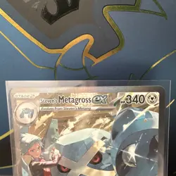 Pokemon Steven's Metagross EX 289/217 ASC Rare Full Art Holo English 340 HP 2023 - Image 2