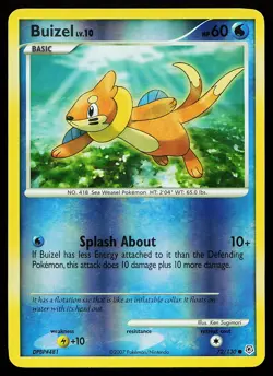 Buizel 72/130 Common Reverse Holo Diamond and Pearl Pokemon Card - Image 1