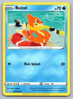 Pokemon TCG Shining Fates Buizel 022/072 - Image 1