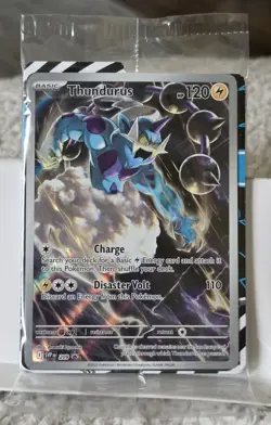 Pokemon Black Bolt TCG Thundurus SV209 Black Star ETB Promo Sealed ENGLISH - Image 1