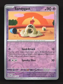 Sandygast 091/167 Common Twilight Masquerade Pokemon Reverse Holo Near Mint - Image 1