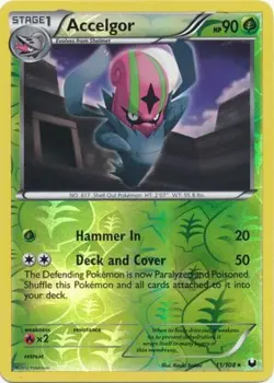 Pokemon - Accelgor - 11/108 - Rare - Reverse Holo - BW - Dark Explorers - NM - Image 1
