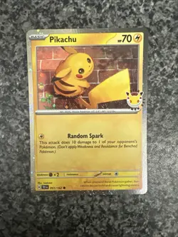 Pikachu 051/162 Cosmos Holo 2026 Pokemon Day Stamped Promo NM+ - Image 1