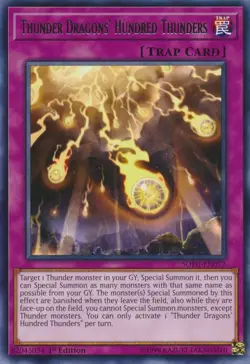 Thunder Dragons' Hundred Thunders - SOFU-EN072 - Rare - 1st Edition Yugioh - Image 1