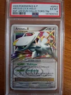 Pokemon TCG Arceus Lv. X COLLECTORS TIN PROMO HOLO 2009 D&P SET DP53 PSA GRADE 6 - Image 1
